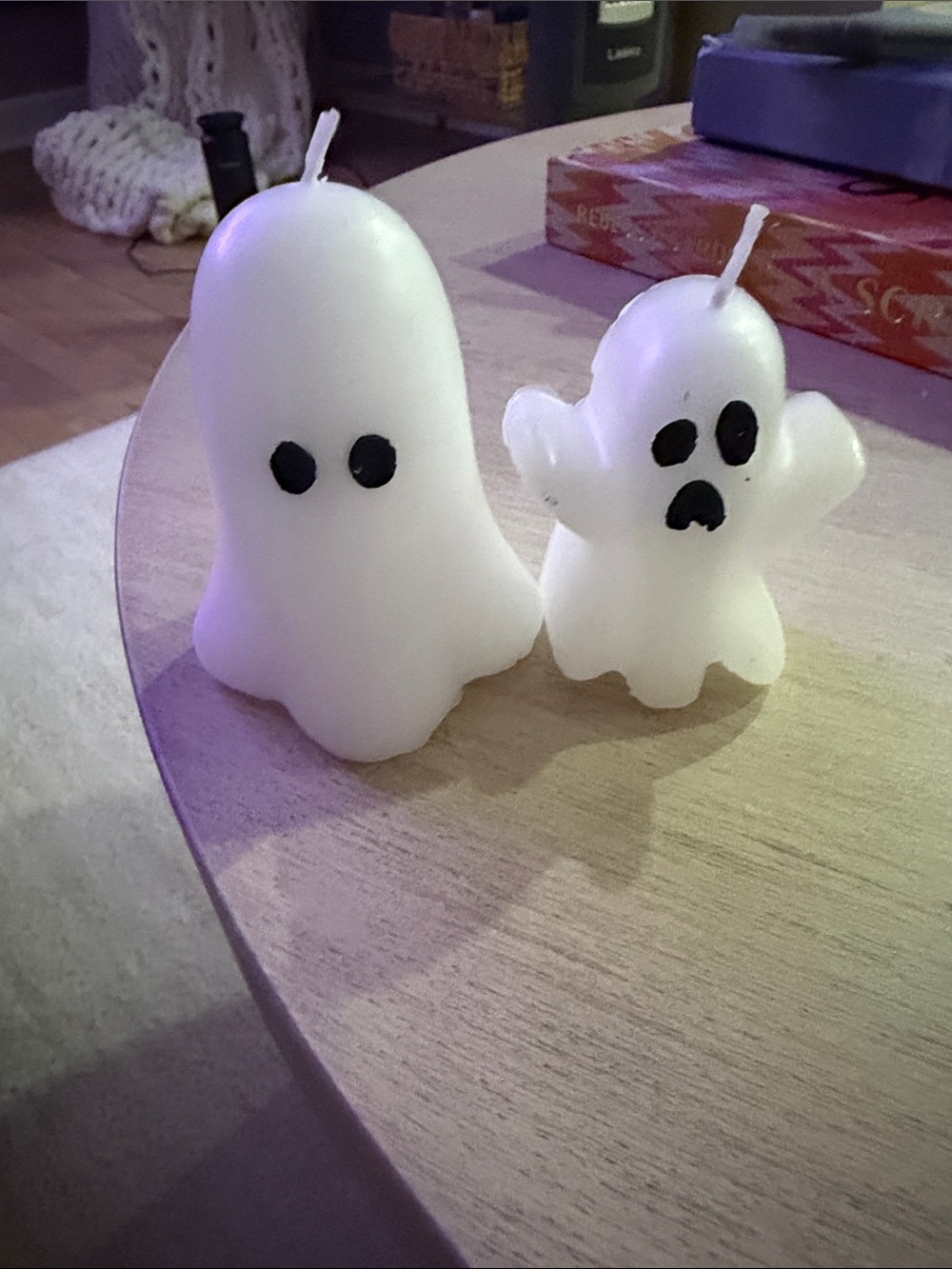 White Ghost-Shaped Decorative Candle Set - Home Accents